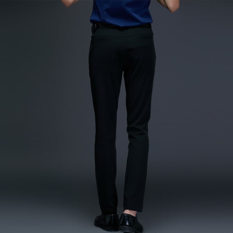 黒ファッション 美脚スリムストレートスラックスパンツ